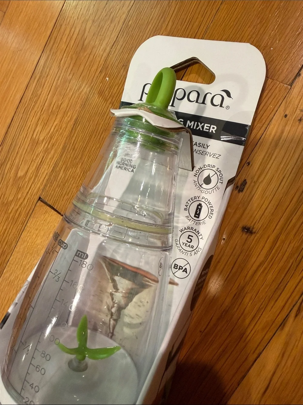 Prepara Green Dressing Mixer - Lightweight Salad Dressing Shaker